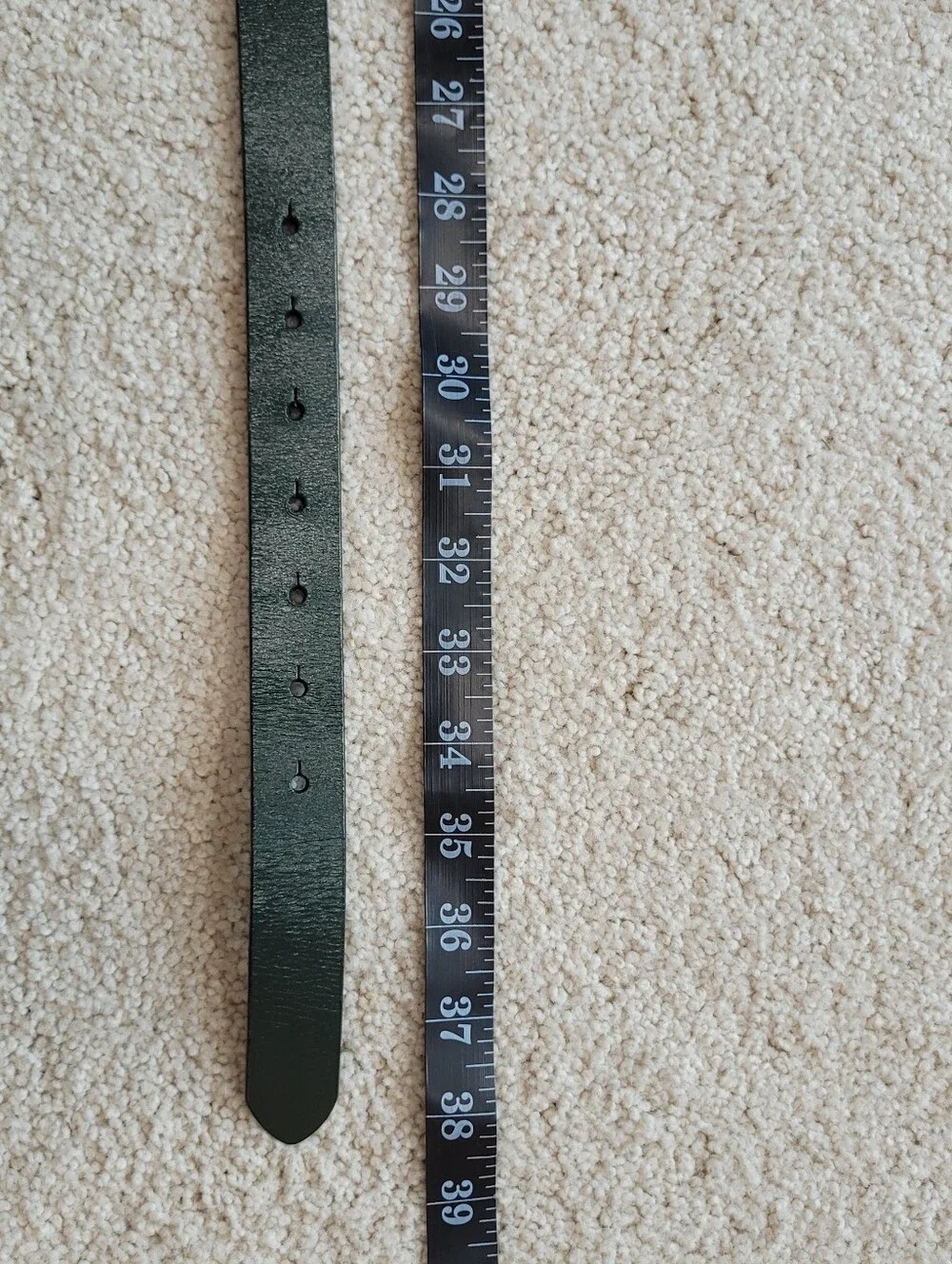 J. Crew Green Genuine Italian Leather Belt with Gold Buckle Size S - Picture 8 of 8